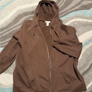 Brown Zip-Up Hoodie Women’s S